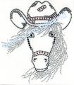 Pferd mit Cowboyhut